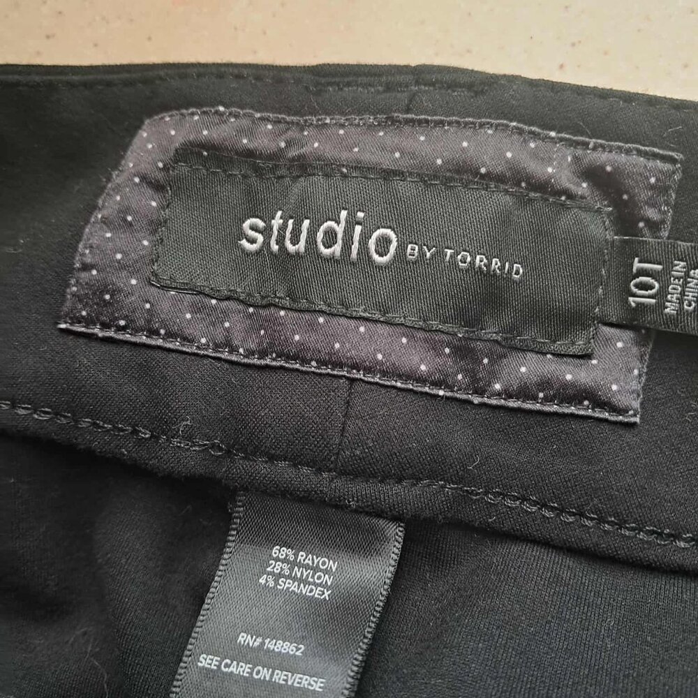 studio womens pants black size 10t